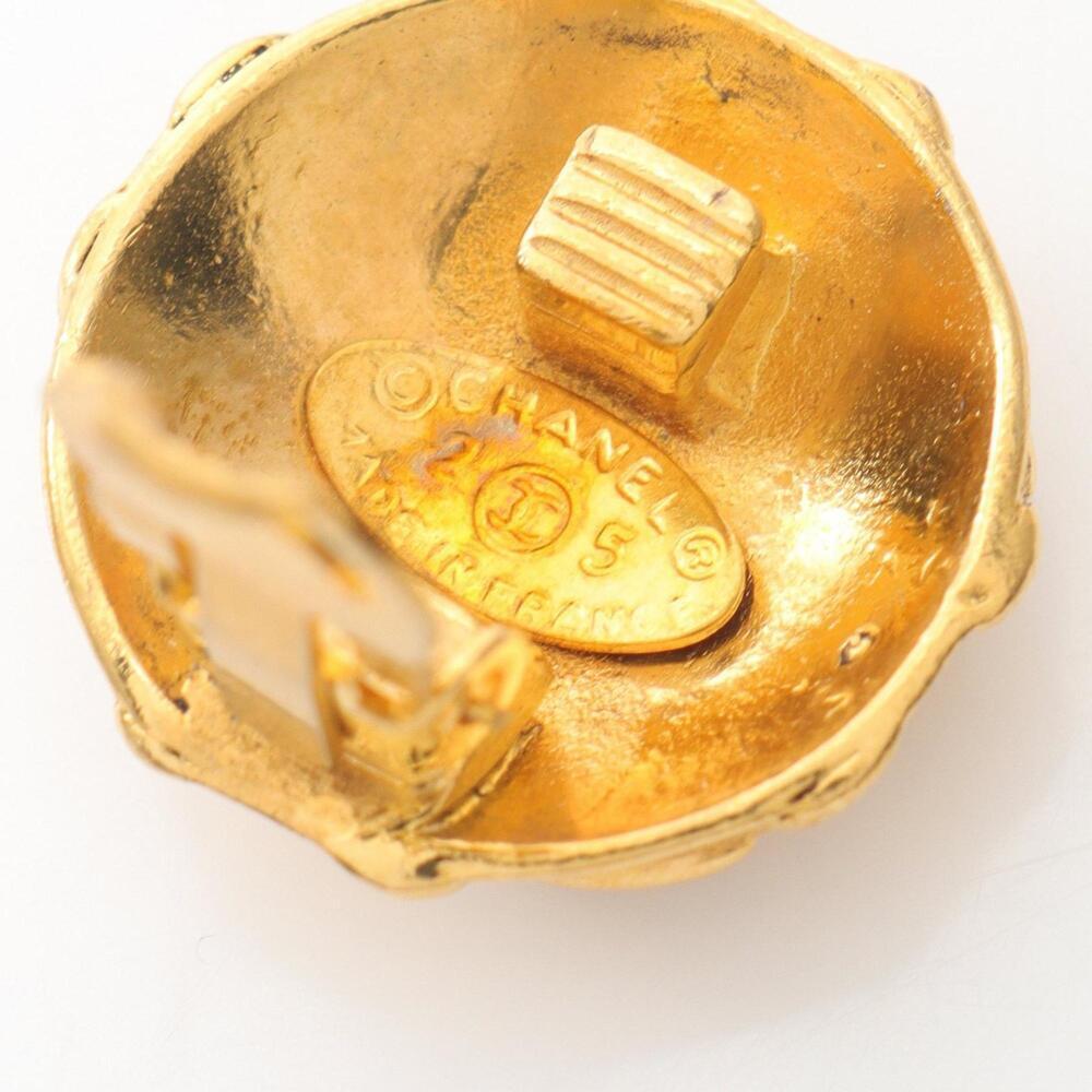 CHANEL Gold Logo Earrings - Picture 3 of 6